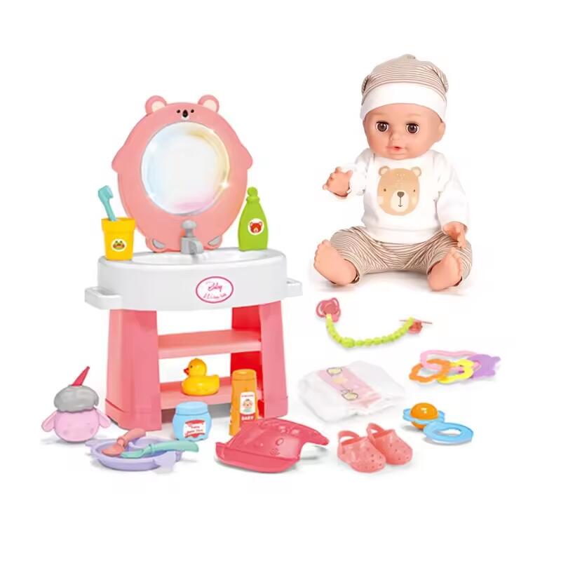 14 inch pretend play interactive wash basi plastic